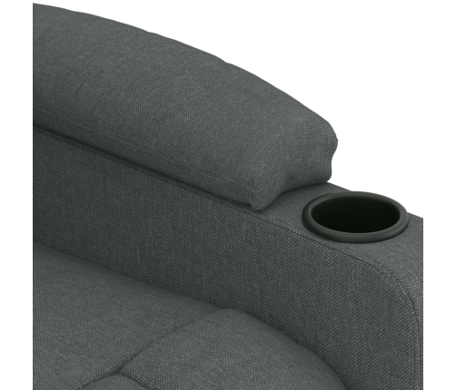 Sillón de masaje de tela gris oscuro