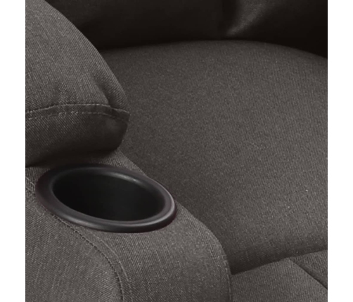 Sillón de masaje de tela gris oscuro