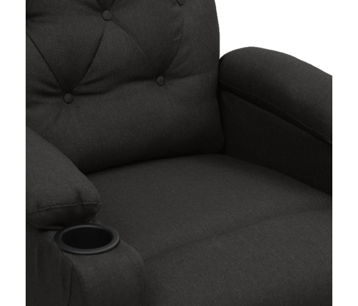 Sillón reclinable de tela negro