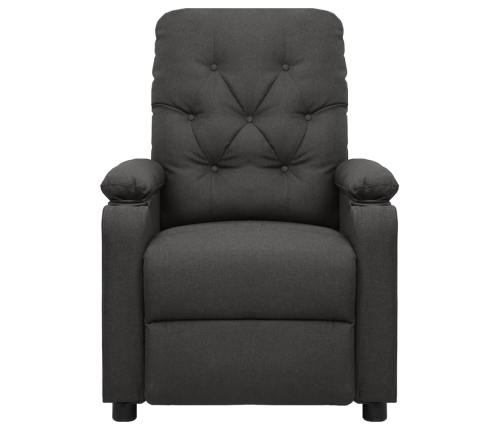 Sillón de masaje de tela gris oscuro