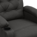 Sillón de masaje de tela gris oscuro