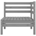 Juego de muebles de jardín 5 piezas madera maciza de pino gris