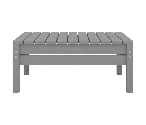 Juego de muebles de jardín 5 piezas madera maciza de pino gris