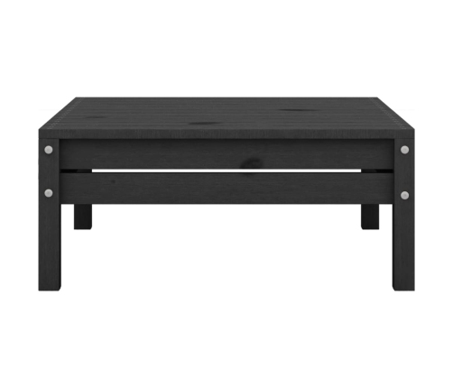 Juego de muebles de jardín 5 pzas madera de pino maciza negro