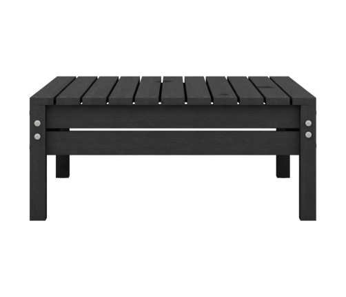 Juego de muebles de jardín 5 pzas madera de pino maciza negro