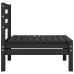 Juego de muebles de jardín 8 pzas madera maciza de pino negro