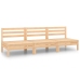 Juego de muebles de jardín 3 piezas madera maciza de pino
