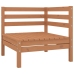 Juego muebles de jardín 6 pzas madera maciza pino marrón miel
