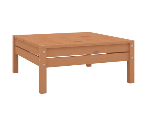 Juego muebles de jardín 6 pzas madera maciza pino marrón miel