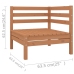 Juego muebles de jardín 6 pzas madera maciza pino marrón miel