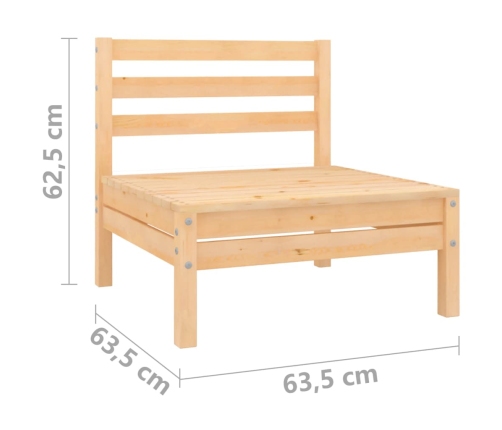 Juego de muebles de jardín 4 piezas madera maciza de pino