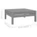 Juego de muebles de jardín 5 piezas madera maciza de pino gris