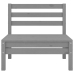 Juego de muebles de jardín 5 piezas madera maciza de pino gris