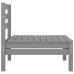 Juego de muebles de jardín 5 piezas madera maciza de pino gris