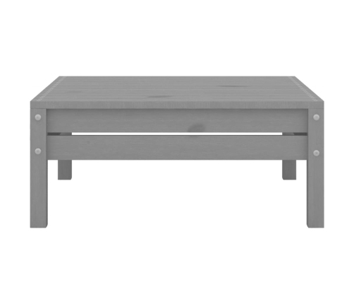 Juego de muebles de jardín 5 piezas madera maciza de pino gris