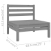 Juego de muebles de jardín 5 piezas madera maciza de pino gris