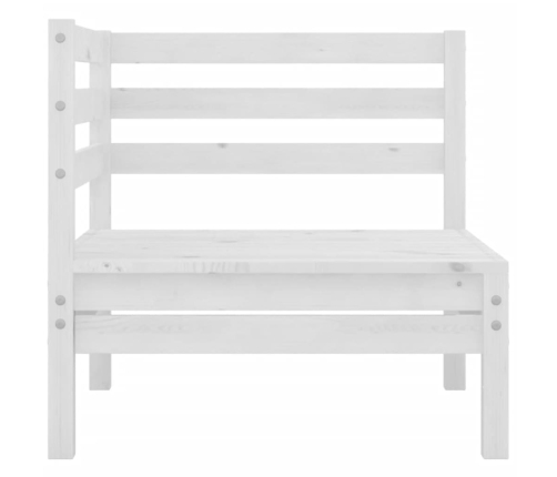 Juego de muebles de jardín 9 piezas madera maciza pino blanco