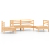 Juego de muebles de jardín 4 piezas madera maciza de pino