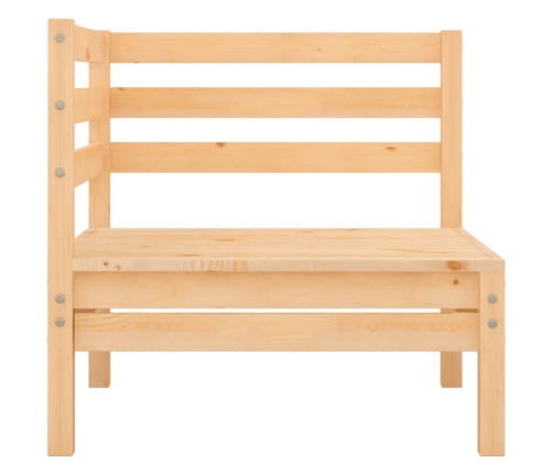 Juego de muebles de jardín 6 piezas madera maciza de pino