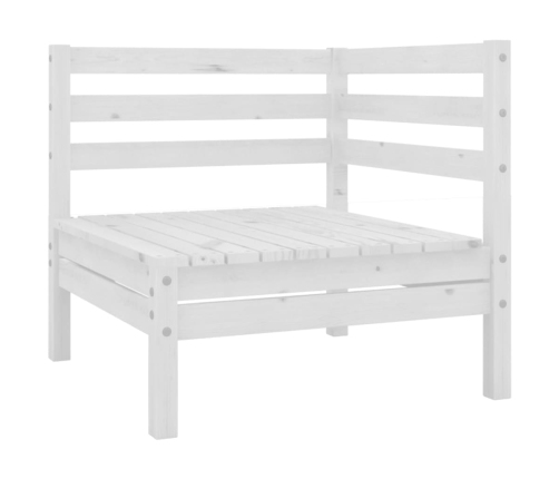 Juego de muebles de jardín 6 piezas madera maciza pino blanco