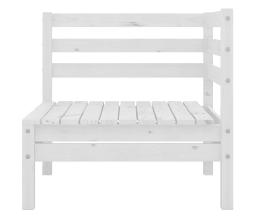 Juego de muebles de jardín 6 piezas madera maciza pino blanco