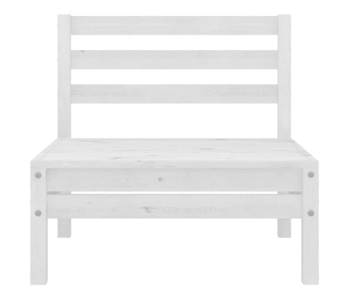 Juego de muebles de jardín 6 piezas madera maciza pino blanco