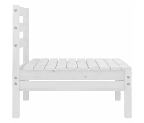 Juego de muebles de jardín 6 piezas madera maciza pino blanco