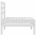 Juego de muebles de jardín 6 piezas madera maciza pino blanco