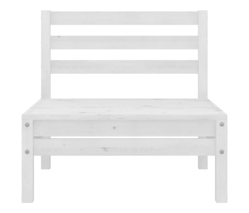 Juego de muebles de jardín 7 piezas madera maciza pino blanco