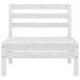 Juego de muebles de jardín 7 piezas madera maciza pino blanco