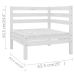 Juego de muebles de jardín 7 piezas madera maciza pino blanco