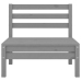 Juego de muebles de jardín 7 piezas madera maciza de pino gris