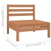 Juego muebles de jardín 8 pzas madera maciza pino marrón miel