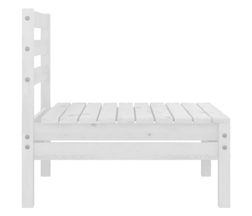 Juego de muebles de jardín 8 piezas madera maciza pino blanco