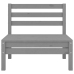 Juego de muebles de jardín 9 piezas madera maciza de pino gris
