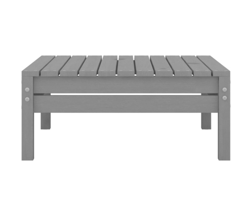 Juego de muebles de jardín 9 piezas madera maciza de pino gris