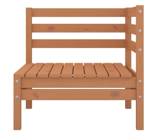 Muebles de jardín 8 piezas marrón miel madera maciza de pino