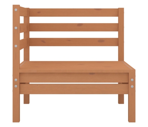 Muebles de jardín 8 piezas marrón miel madera maciza de pino