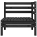 Juego de muebles de jardín 8 pzas madera de pino maciza negro