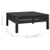 Juego de muebles de jardín 8 pzas madera de pino maciza negro