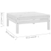 Juego de muebles de jardín 6 piezas madera maciza pino blanco