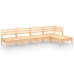 Juego de muebles de jardín 5 piezas madera maciza pino