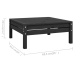 Juego de muebles de jardín 5 pzas madera de pino maciza negro