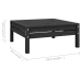 Juego de muebles de jardín 5 pzas madera de pino maciza negro