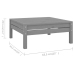 Juego de muebles de jardín 10 piezas madera maciza de pino gris