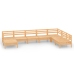 Juego de muebles de jardín 8 piezas madera maciza de pino