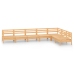 Juego de muebles de jardín 7 piezas madera maciza de pino