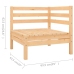 Juego de muebles de jardín 8 piezas madera maciza de pino