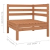 Juego muebles de jardín 9 pzas madera maciza pino marrón miel