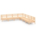 Juego de muebles de jardín 7 piezas madera maciza de pino